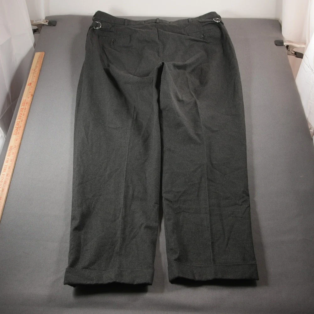Vintage Polo Ralph Lauren Houndstooth Pleated D-Ring Adjusters Men Pants 42/28